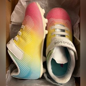 Rainbow Soccer Cleats - Toddler Girls 8D